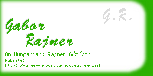 gabor rajner business card